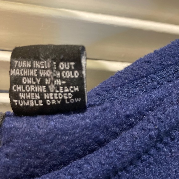 C&B Sport Christmas Button Down Navy Blue Fleece Cardigan Sz 1X - Picture 8 of 8